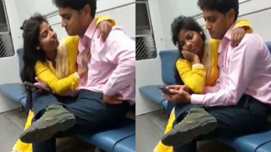 Couple Ka Viral Video: मुंबई की लोकल ट्रेन में लड़की ने लड़के को खुलेआम किया Kiss, कपल का वीडियो हुआ वायरल,