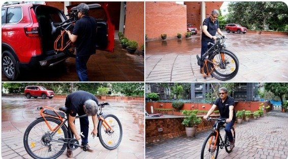 Anand Mahindra liked the foldable E-Bike made in IIT Bombay