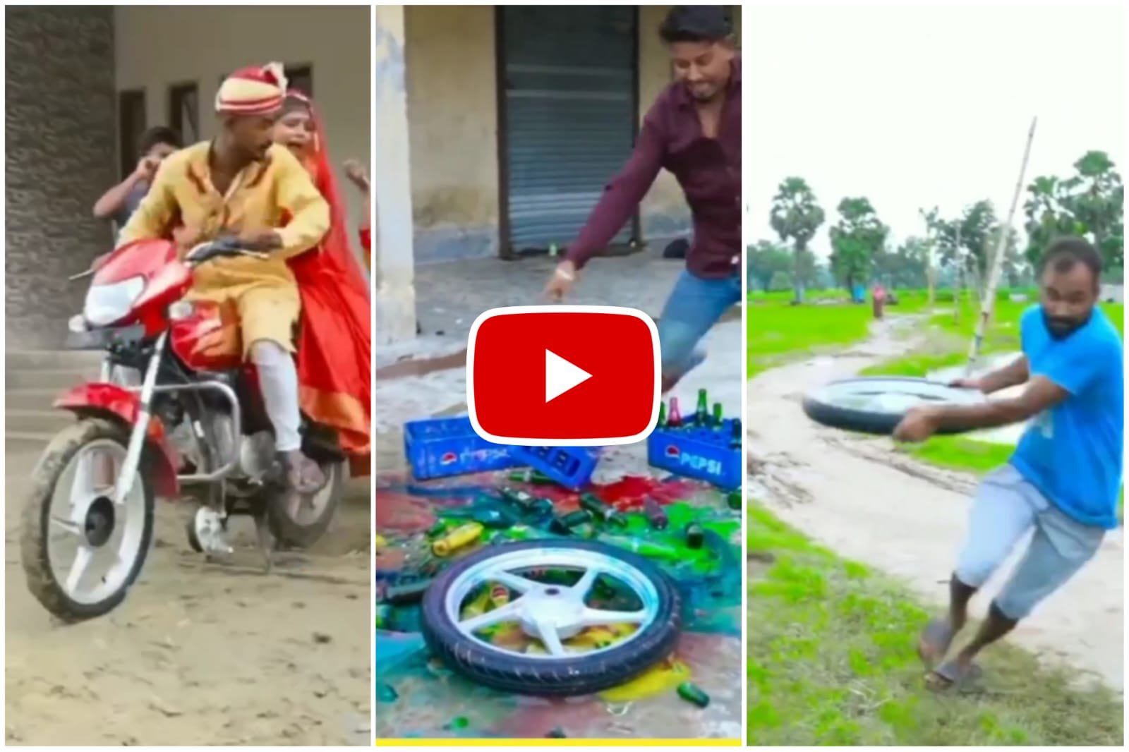 Funny Video - You won't be able to stop laughing like this miracle of a tyre.