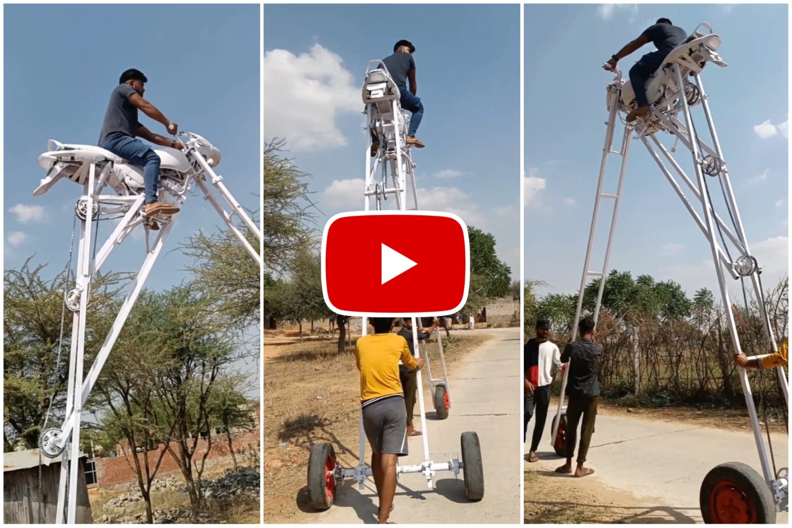 Jugaad Wali Bike - Multi storey bike made by setting Jugaad