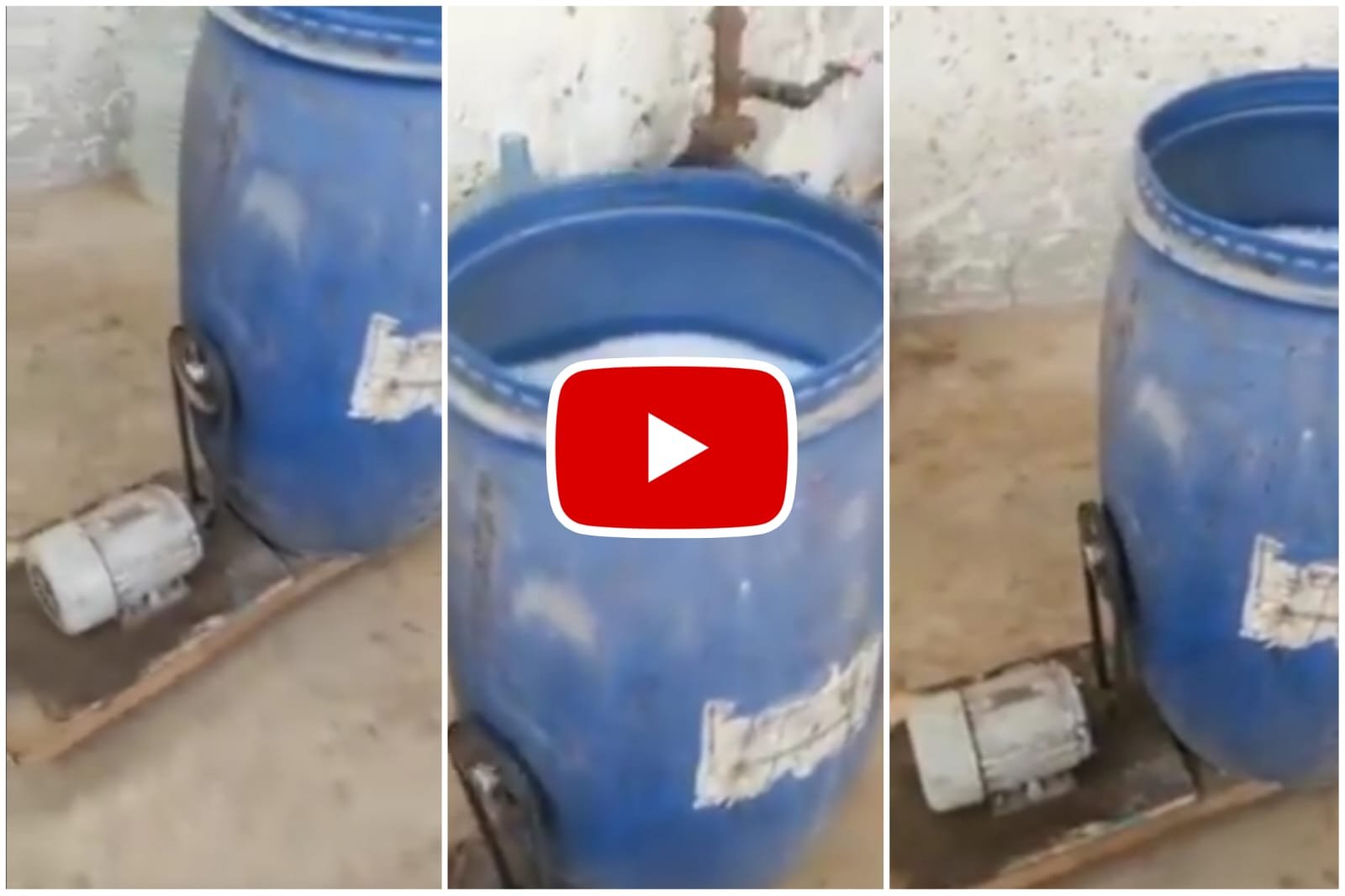 Desi Jugaad - Motor fitted in drum and made into cast washing machine