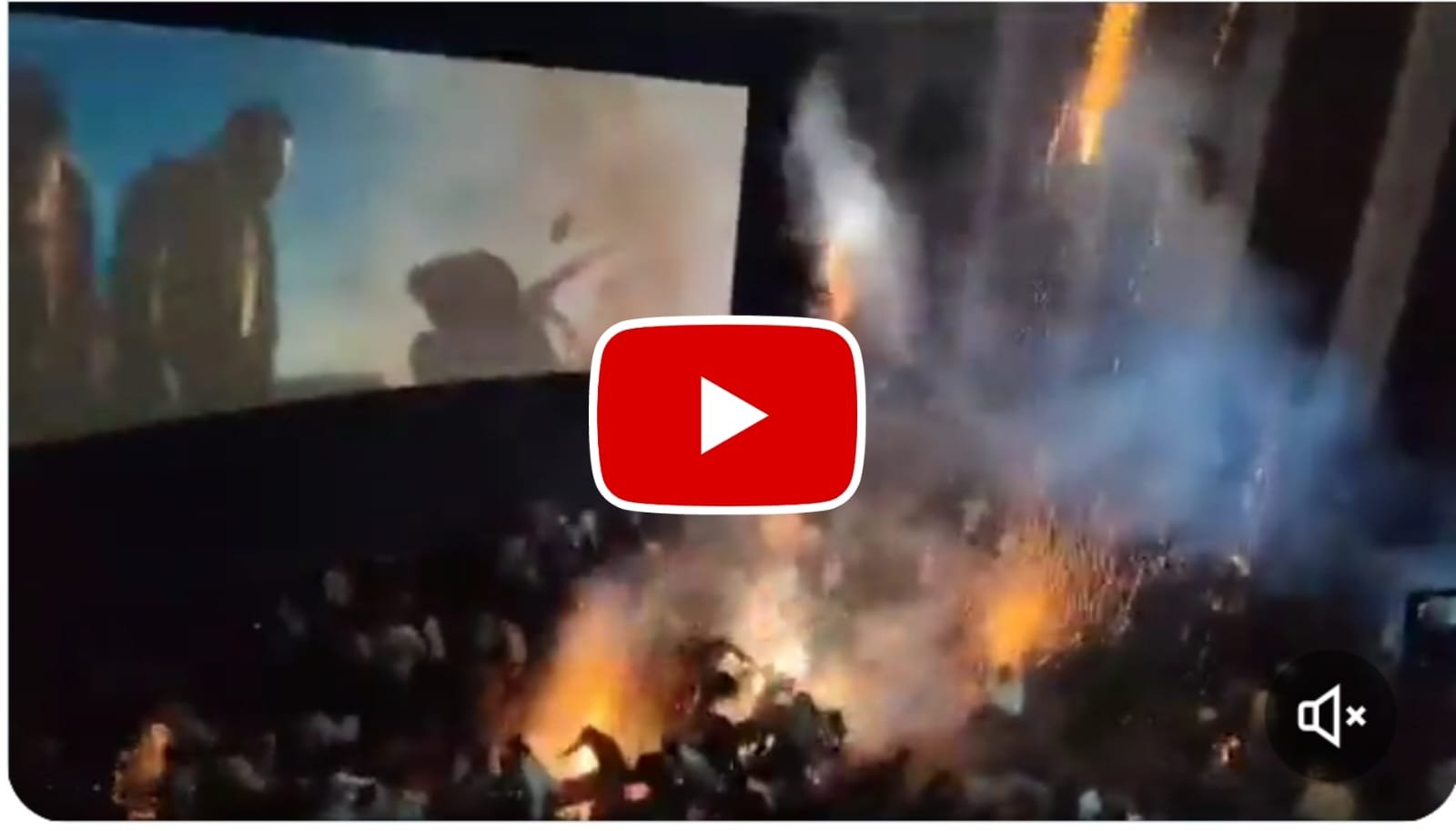 Tiger 3 - Salman's fans set off fireworks inside the theater