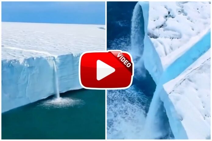 Global Warming - Video of ice melting from Antarctic glacier goes viral