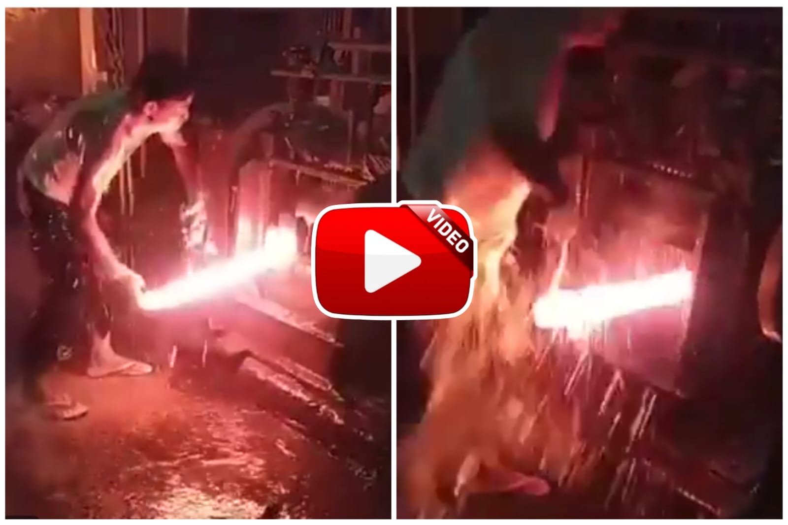 Iron Rod Making Video - This is how rods are prepared from hot iron in the factory.