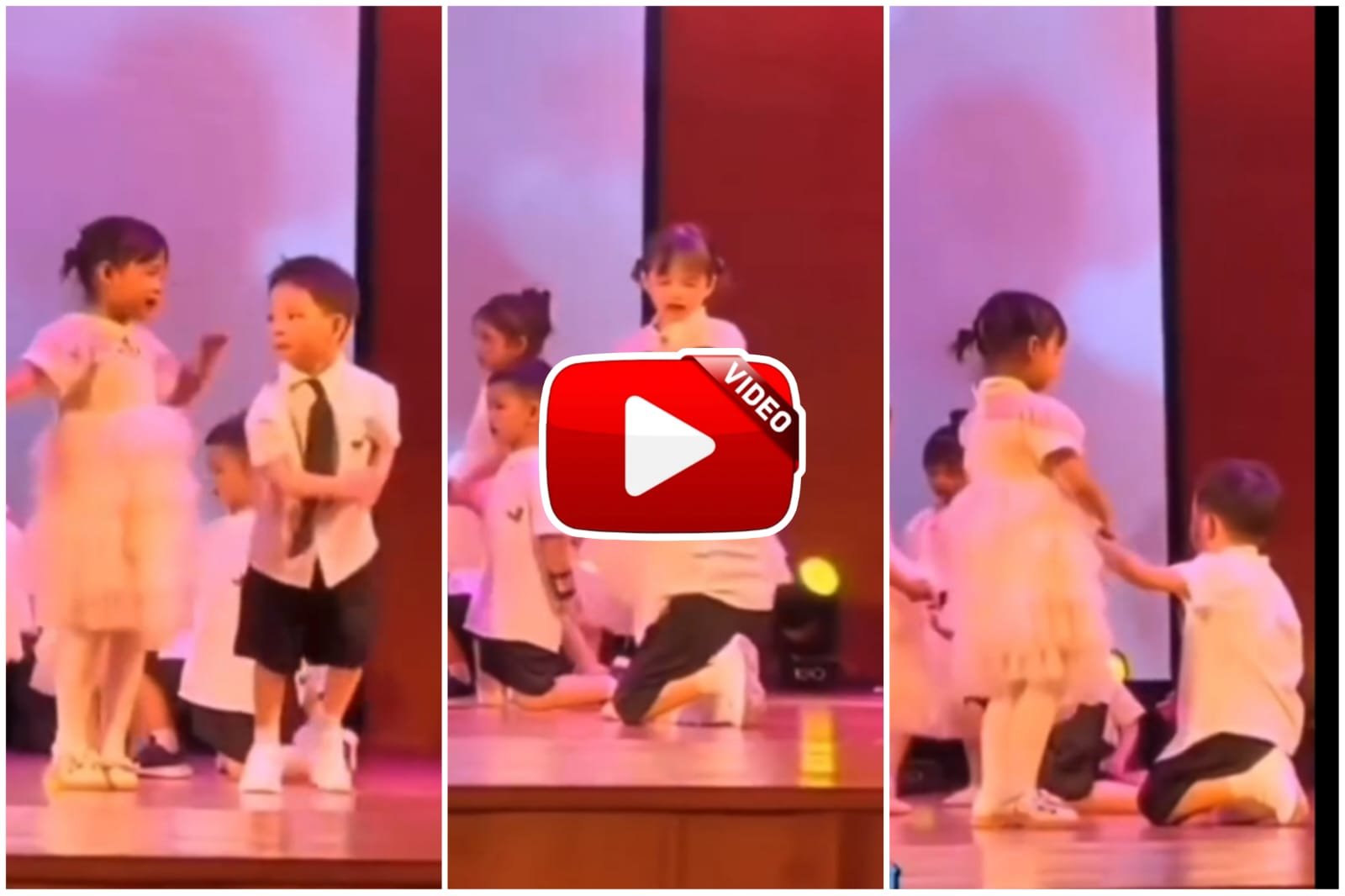 Bachhon Ka Video - Two children clashed with each other during the performance