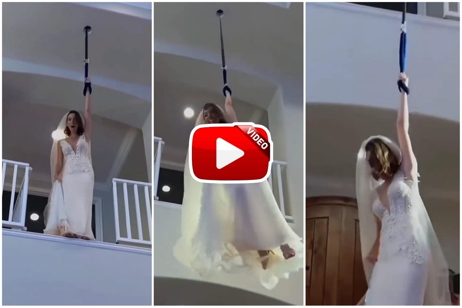 Dulhan Ka Video - The bride entered by hanging herself from the rope.