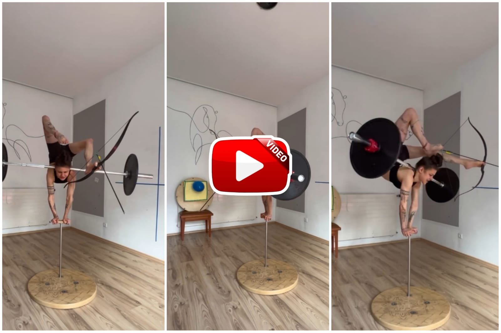 Viral Video - Salute to the girl who shoots bow and arrow not with her hands but with her feet.