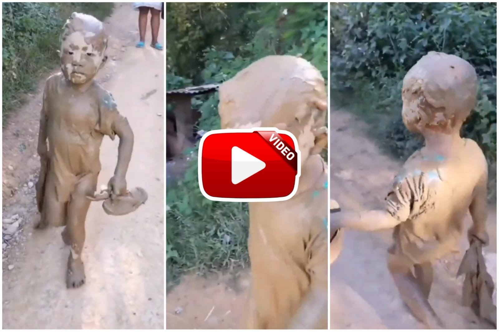 Bachhe Ka Video - You will remember your childhood after watching the video of a child covered in mud.