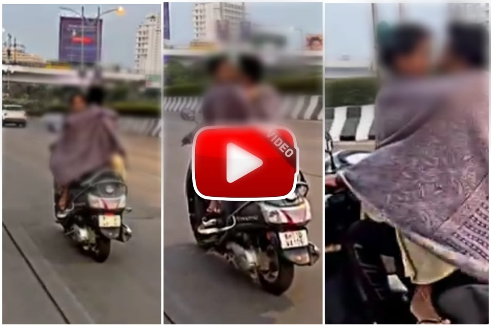 Couple Ka Video - Romancing on Scooty cost a lot to couple, video went viral