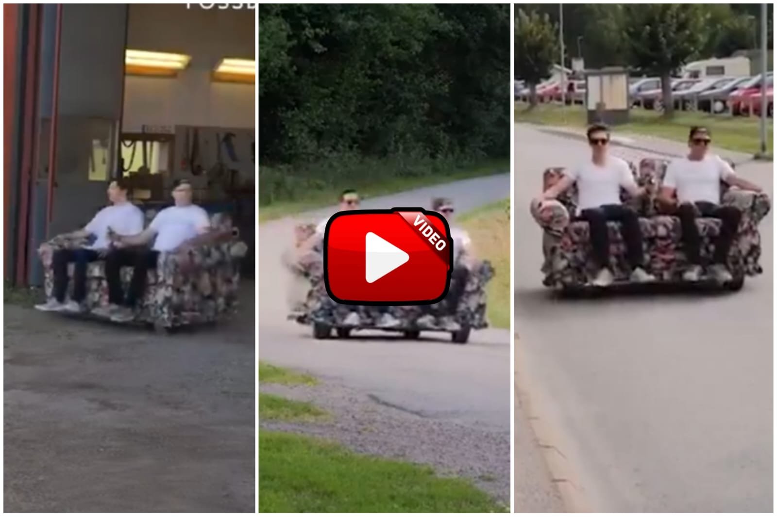 Viral Jugaad Video - Boys converted a sofa into a car from Jugaad and drove it on the road