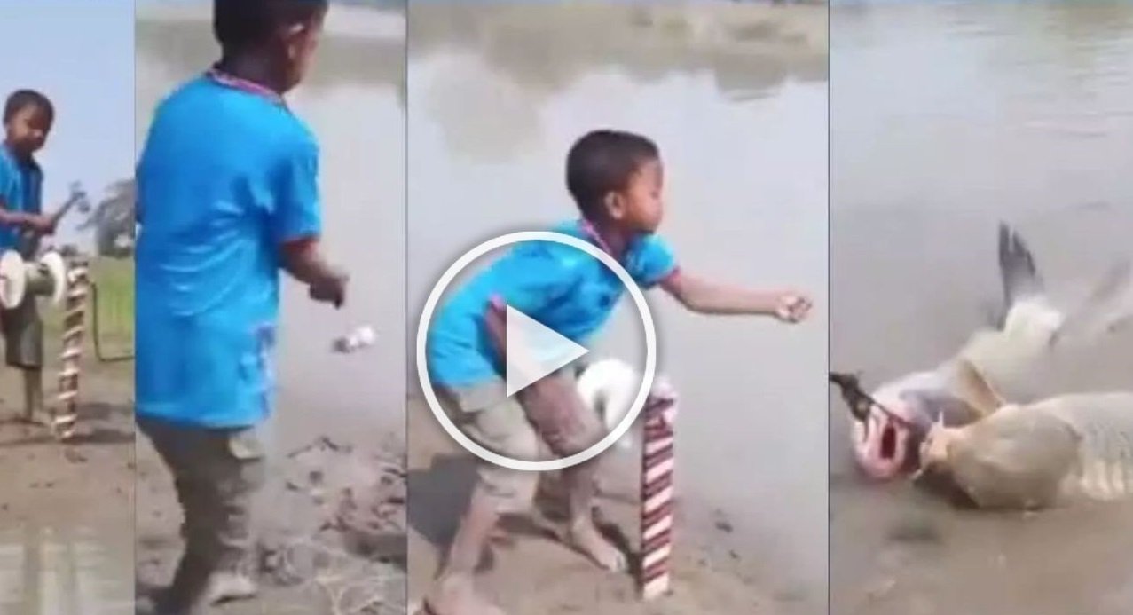 Bache ka Jugaad - मछली पकड़ने के लिए छोटे से बच्चे ने लगाया खुरापाती जुगाड़, देखे वीडियो,