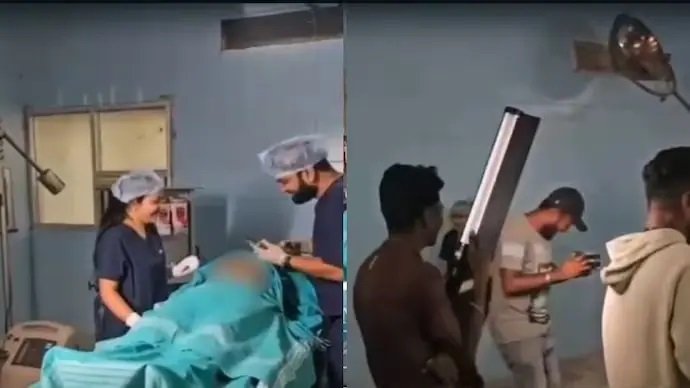 Doctor Ka Video - ऑपरेशन थिएटर में प्री-वेडिंग शूट कराते दिखे डॉक्टर्स, भड़के उठे स्वास्थ्य मंत्री,