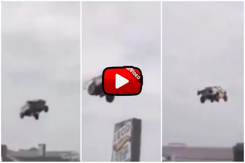 Flying Car Video - A man flew a high speed car in the air in no time
