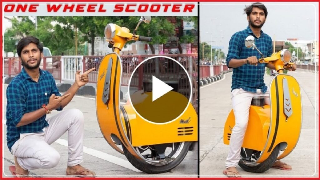 Bike ka Jugaad - शख्स ने गजब के जुगाड़ से बना डाली एक चक्के वाली स्कूटर, तस्वीर हुई वायरल,