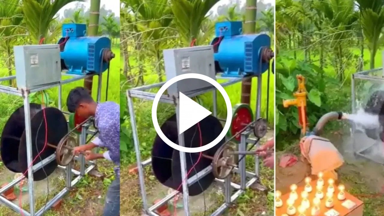 Kisan ka Jugaad - किसान भाई ने गजब के जुगाड़ से बनाया देसी वाटर पंप, देखिये वीडियो,