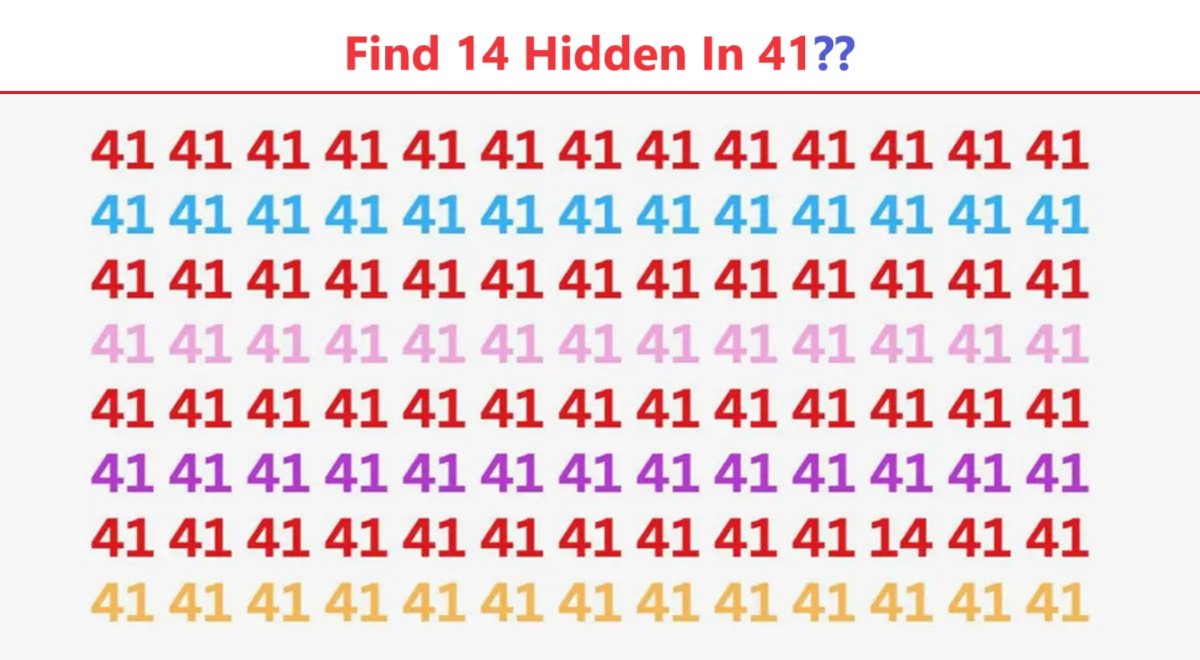 Optical Illusion - 5 सेकंड में इस तस्वीर से 41 के बीच छुपे 14 को खोजने वाल होगा जीनियस, बताने में 99% लोग हुए फ़ैल,