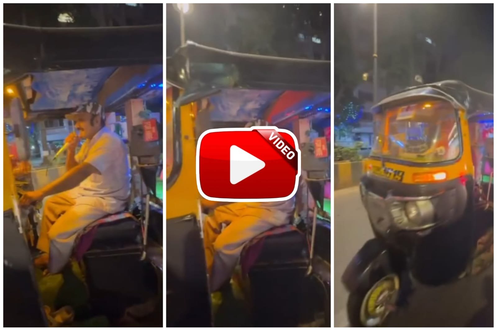 Auto Wale Ka Video - While driving the auto, the driver played Mohammed Rafi's song on the mic.