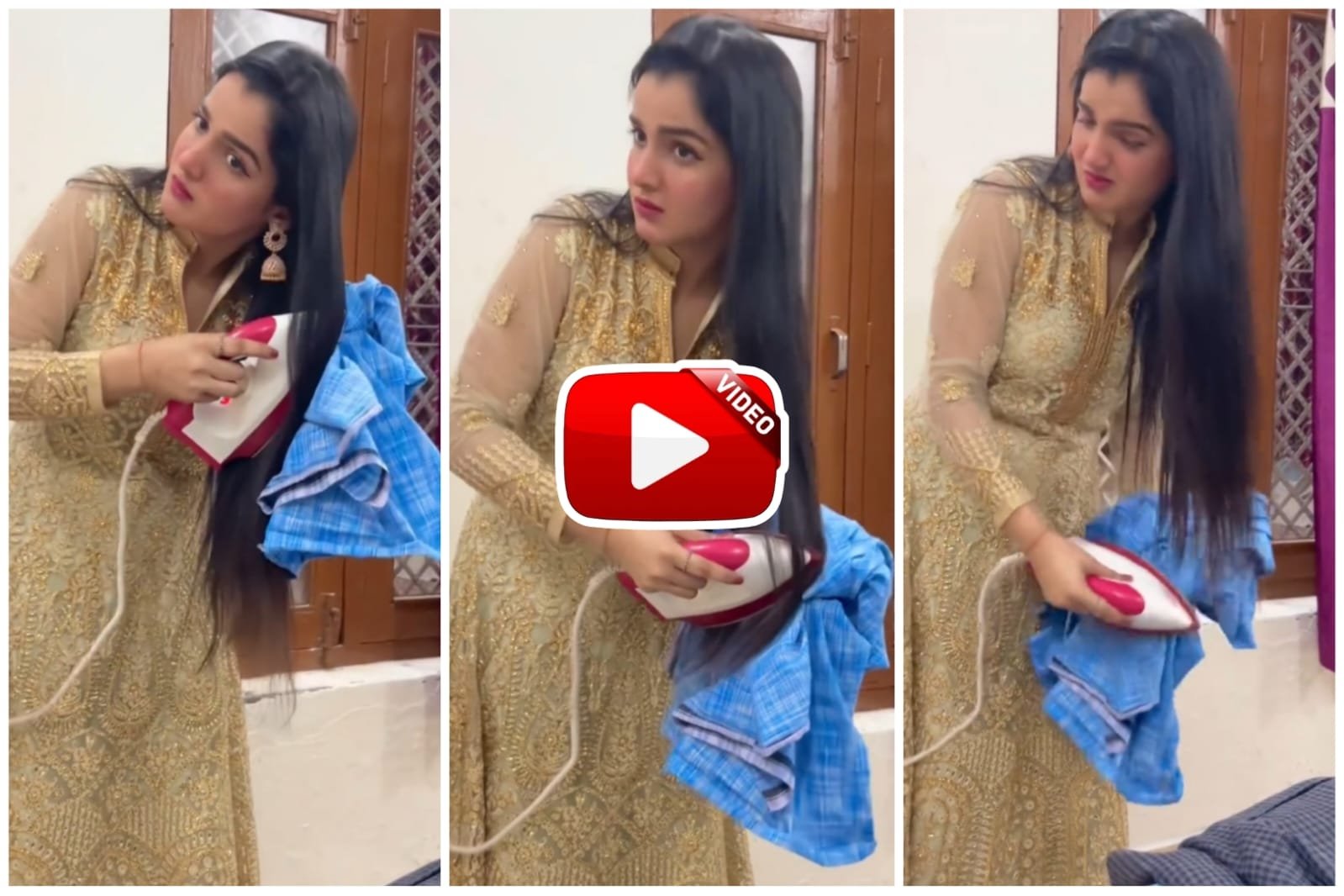 Desi Jugaad Ka Video | Girl straightened her hair with Jugaad without straightener