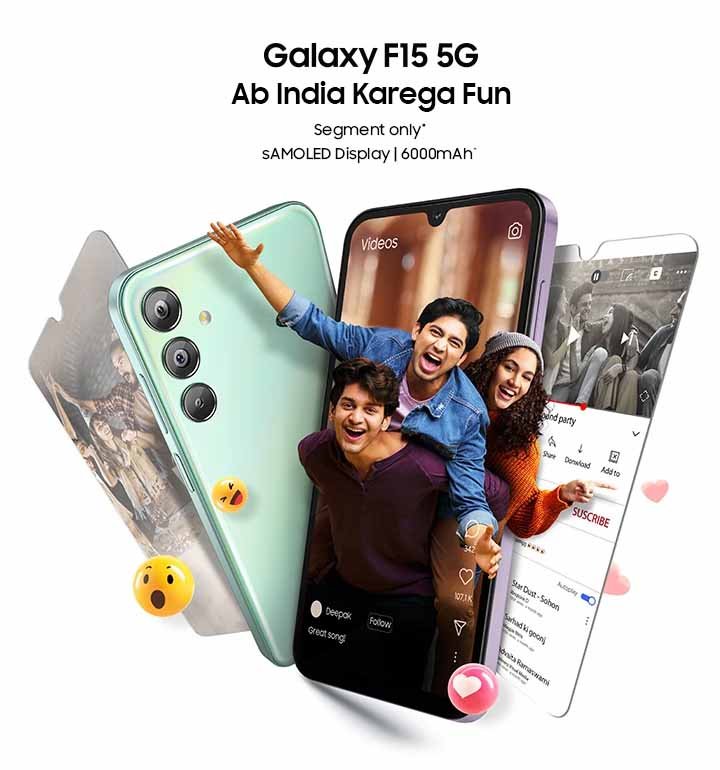 Samsung Galaxy F15 - New phone with 6000mAh battery and 50MP camera launched in the market