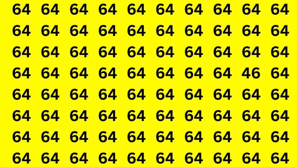 Optical illusion: फ़ोकट में दिमाग की कसरत करने के लिए 64 की भीड़ में खोजे 46 नंबर