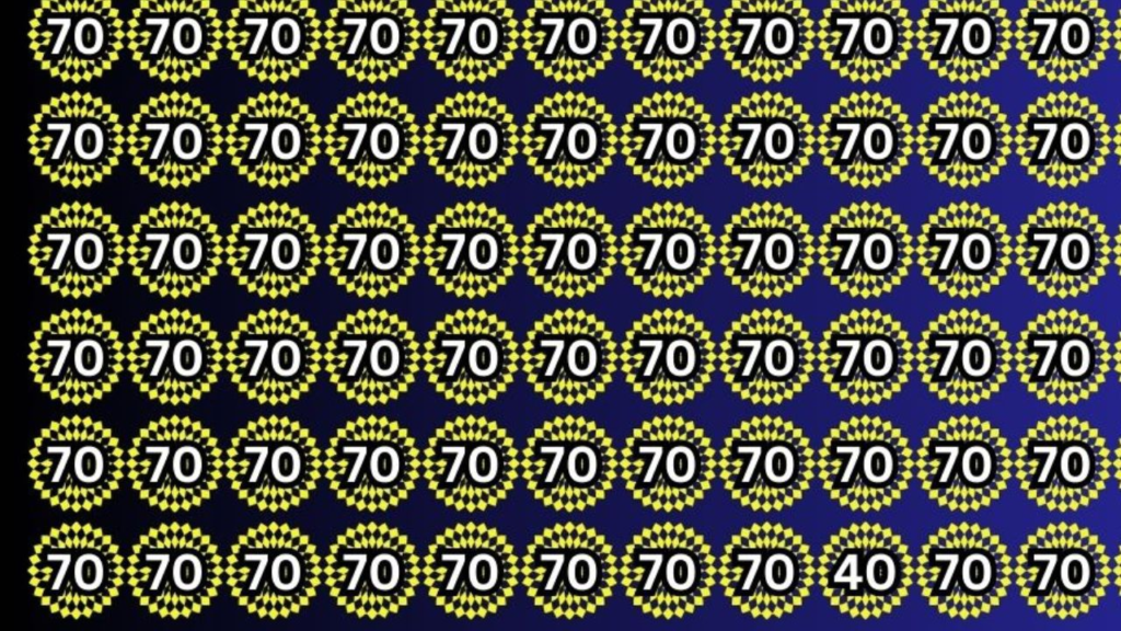 Optical illusion - अगर आपकी हैं बुद्धि चालाक तो ढूंढ के दिखाईये 70 के जंजाल में 40