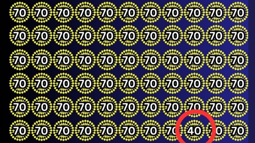 Optical illusion: फ़ोकट में बुद्धि तेज करने के लिए ढूंढ के दिखाईये 70 के भीड़ में 40