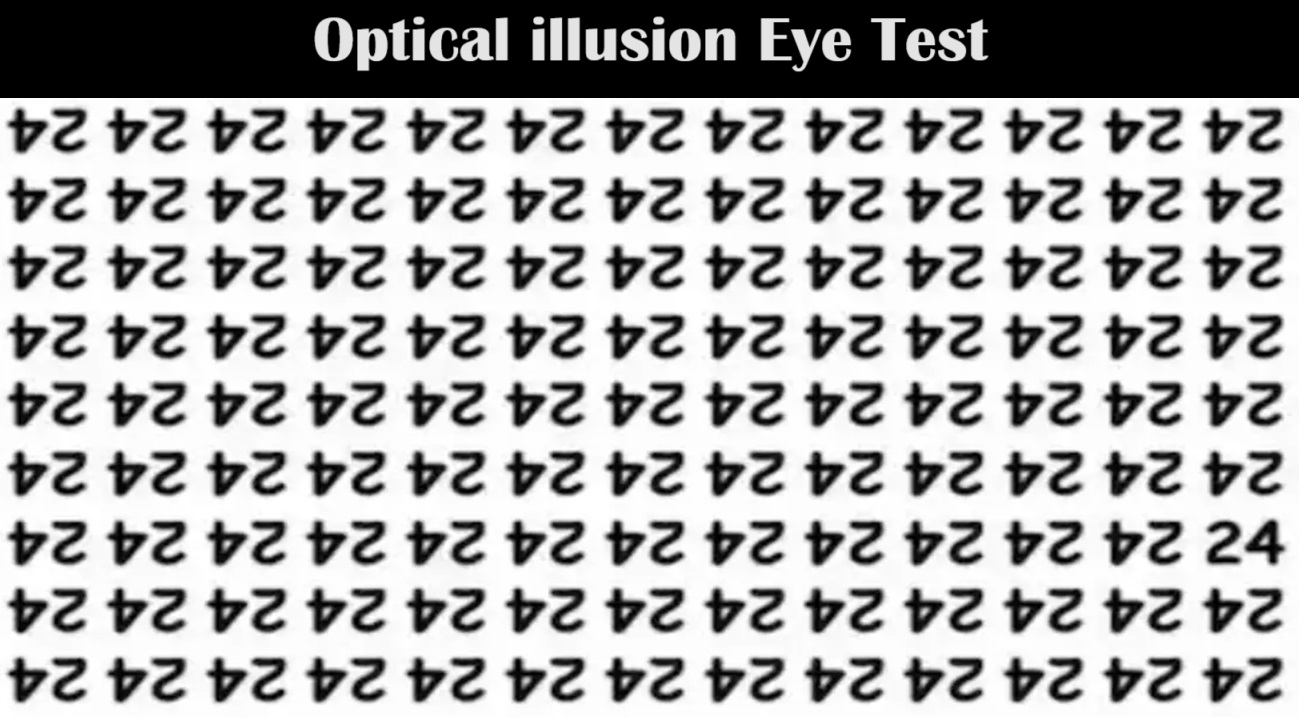 Optical illusion: इस तस्वीर में उलटे 24 के अलावा छुपा बैठा हुआ है सीधा 24, तेज़ आंखे वाला ही दे पाएगा जबाब,