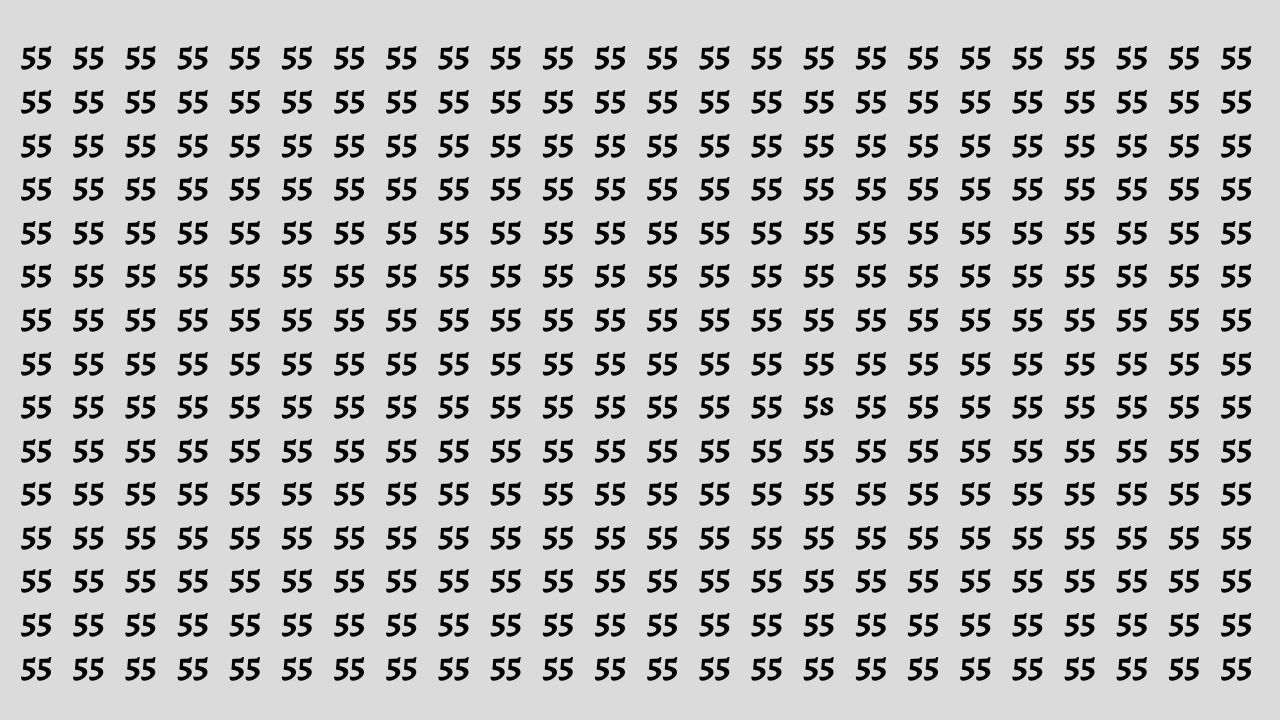 Optical illusion: बीरबल के वंशज ही ढूंढ पायेंगे 55 की झुण्ड में छिपा हुआ 5s...