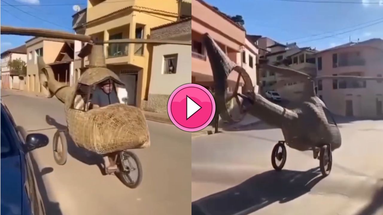 अद्भुत आविष्कार! शख्स ने बना दिया पैडल से चलने वाला हेलीकॉप्टर, वीडियो देख दंग रह गए बड़े-बड़े इंजीनियर्स
