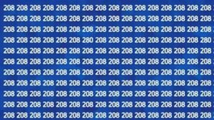 Optical Illusion: बड़े-बड़े ज्ञानी भी फ़ैल 208 के झुण्ड में छुपे हुए 280 को ढूंढने में…