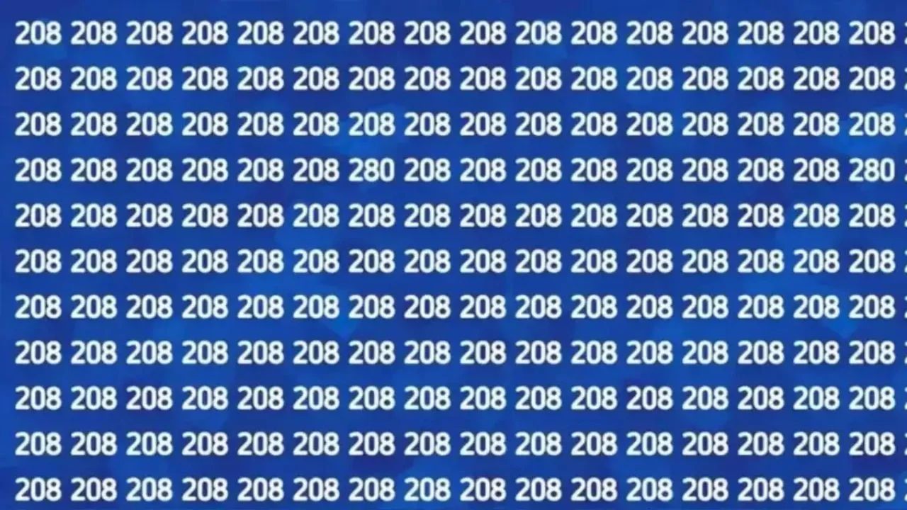 Optical Illusion: बड़े-बड़े ज्ञानी भी फ़ैल 208 के झुण्ड में छुपे हुए 280 को ढूंढने में…