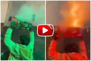 Wedding Video | The boy started dancing with burning firecrackers in the wedding procession