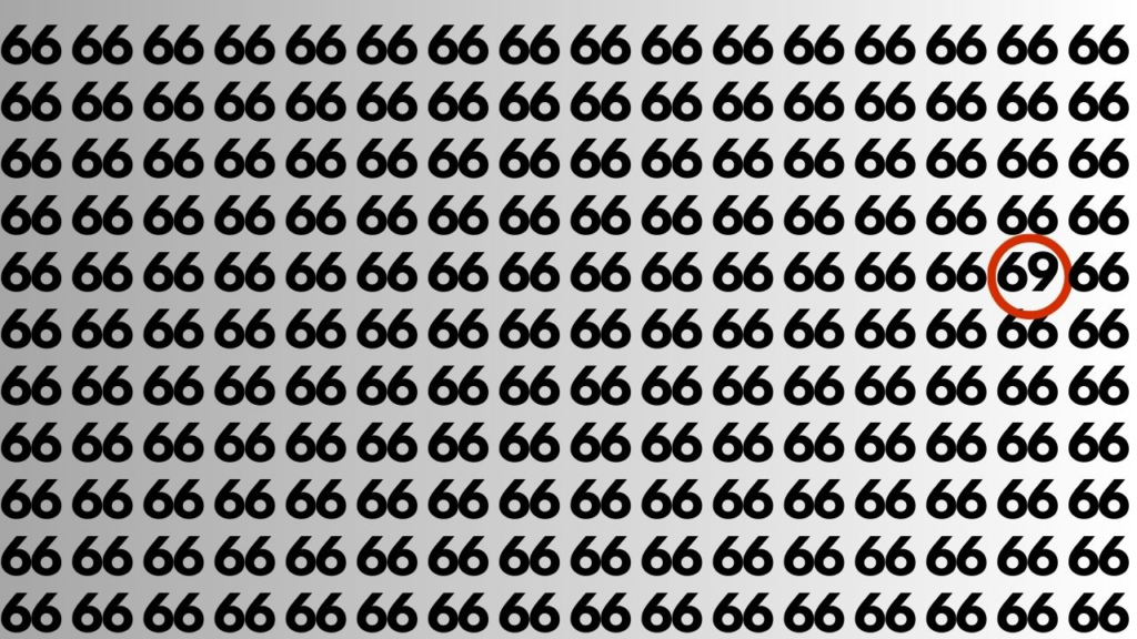 Optical illusion: 66 अंक के जंजाल में छुपा हुआ हैं 69 अंक, ढूंढ निकाला तो कहलाओगे बीरबल का नाती