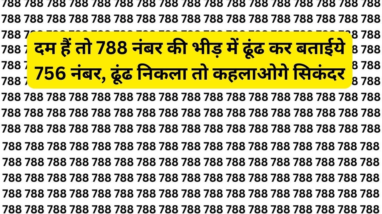 Optical Illusion: दम हैं तो 788 नंबर की भीड़ में ढूंढ कर बताईये 756 नंबर, ढूंढ निकला तो कहलाओगे सिकंदर