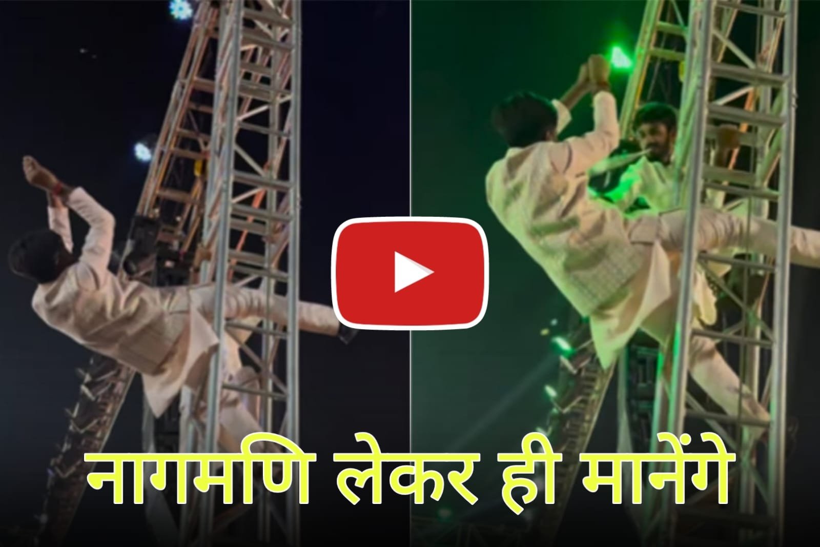 You would not have seen such madness in Naagin Dance, people climbed the pole while dancing.