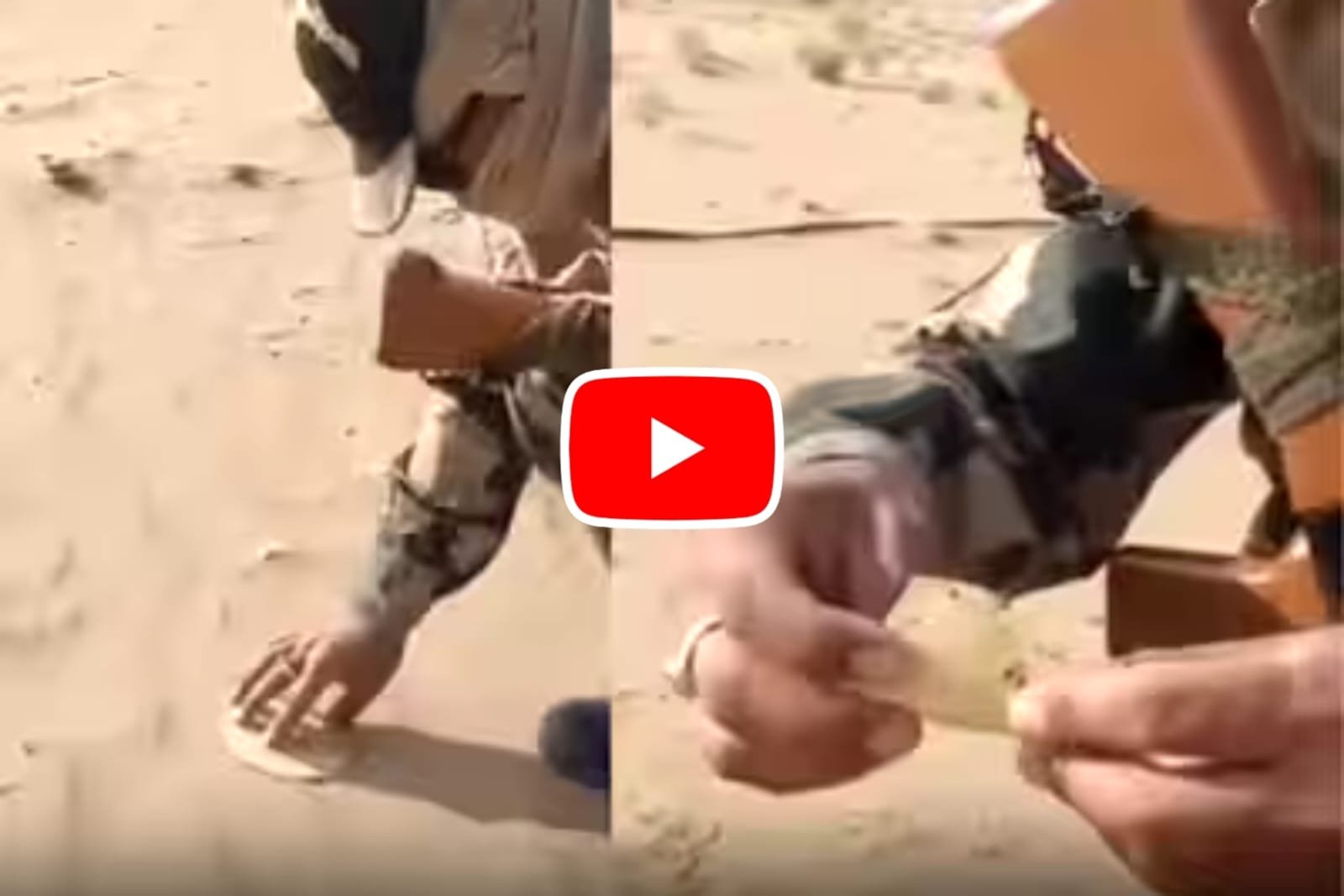 Shocking Video: Proof of intense heat, army soldier roasted papad in sand