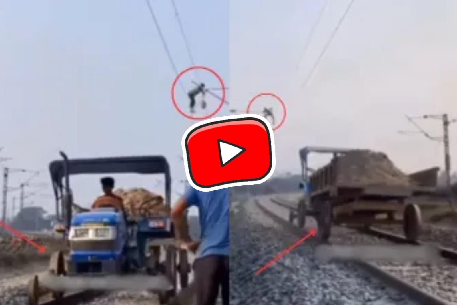 Tractor Ka Video: Tractor seen speeding with trolley on iron tracks