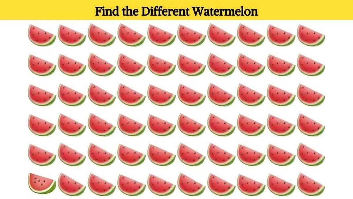 दिमाग का दही कर देने वाला Optical illusion! दम है तो 8 सेकंड में खोज निकाले इस तस्वीर में से एक अलग तरबूज