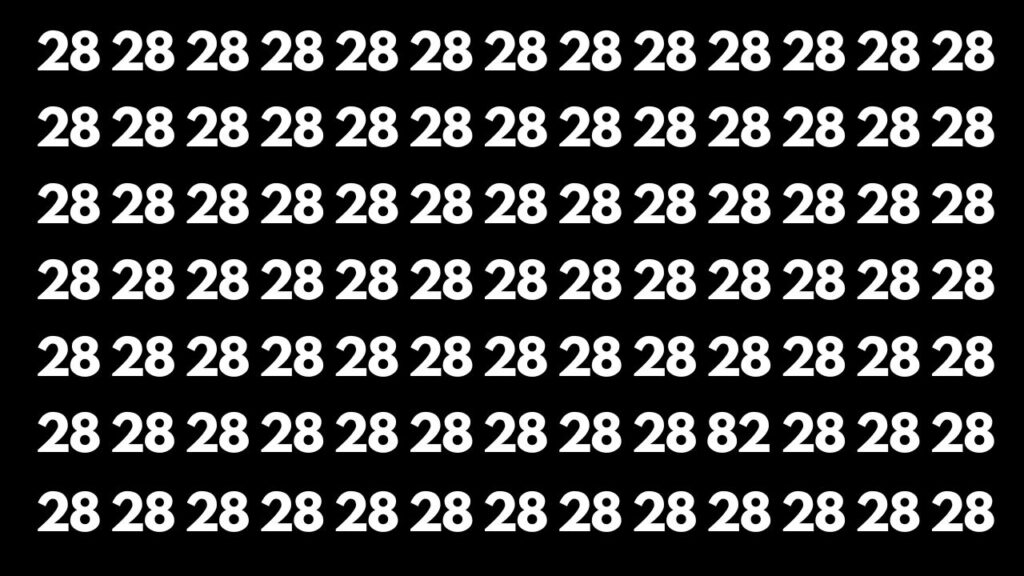 Optical illusion: तेज बुद्धि वाले ही 5 सेकंड के भीतर खोज पाएंगे 28 के बीच में 82 अंक