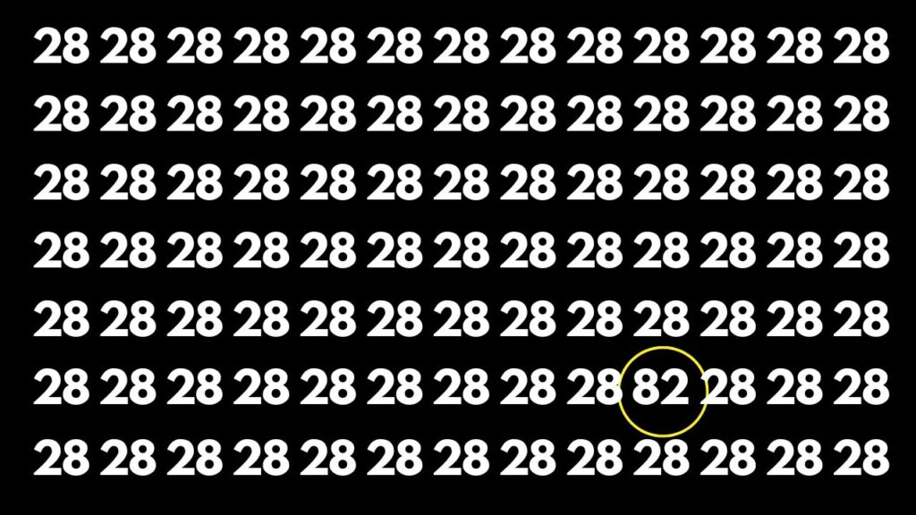 Optical illusion: तेज बुद्धि वाले ही 5 सेकंड के भीतर खोज पाएंगे 28 के बीच में 82 अंक