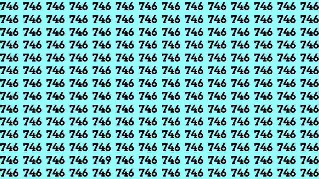 बड़े बड़े महाज्ञानी भी 10 सेकंड में ढूंढ नहीं पाए 746 के जंजाल में 749 अंक, ढूंढ लिया तो कहलाओगे बीरबल का नाती