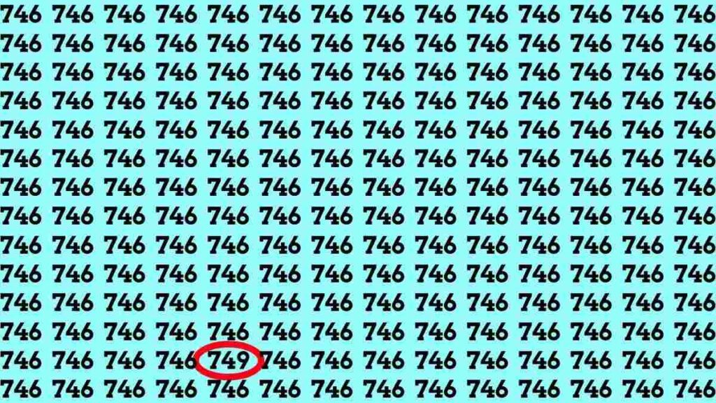 बड़े बड़े महाज्ञानी भी 10 सेकंड में ढूंढ नहीं पाए 746 के जंजाल में 749 अंक, ढूंढ लिया तो कहलाओगे बीरबल का नाती