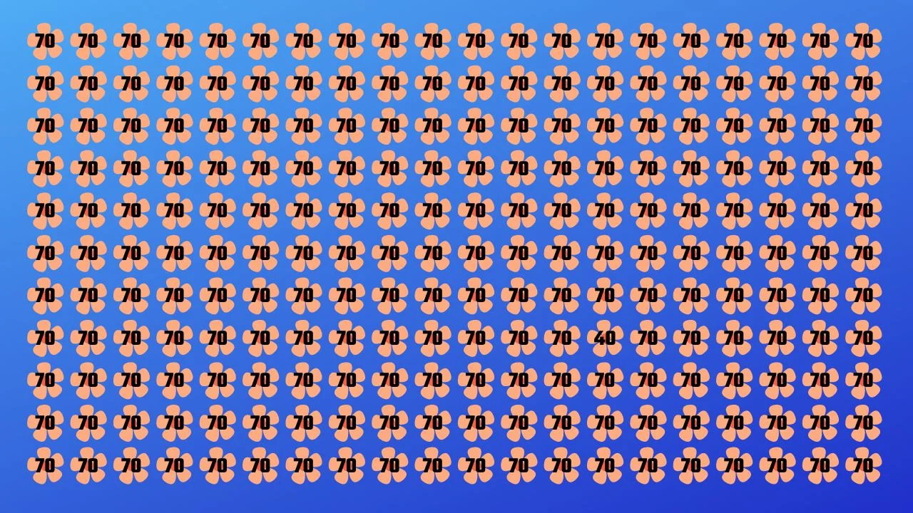 Optical illusion: 70 की आड़ में छुपा बैठा है 40 अंक ढूंढ निकालने वाला कहलायेगा चाणक्य का नाती