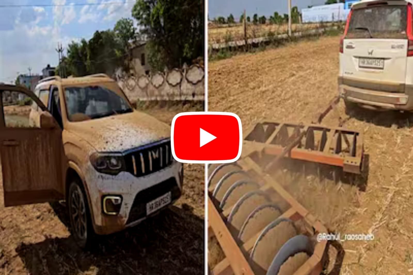 Farmer's Jugaad Farmer plowed his field with luxury SUV