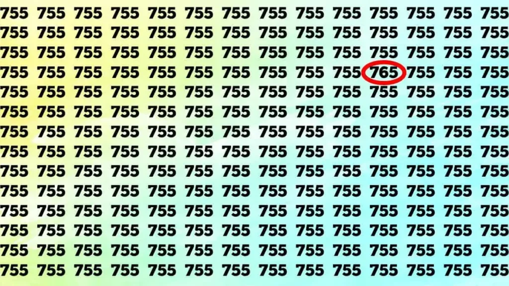 जेम्स बांड की भी सिर्फ 5 सेकंड में तस्वीर में 755 के भीड़ में छुपा 765 ढूंढने में हवा हो जाती टाइट, क्या आप में है दम 