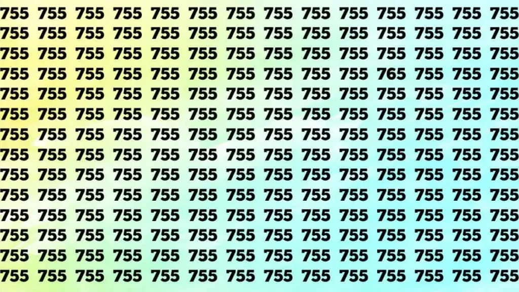 जेम्स बांड की भी सिर्फ 5 सेकंड में तस्वीर में 755 के भीड़ में छुपा 765 ढूंढने में हवा हो जाती टाइट, क्या आप में है दम 