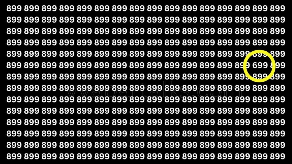 Optical illusion: बीरबल का नाती भी नहीं ढूंढ पाया 5 सेकंड में 899 के भीड़ में 699 नंबर, ढूंढ लिया तो कहलाओगे जेम्स बांड