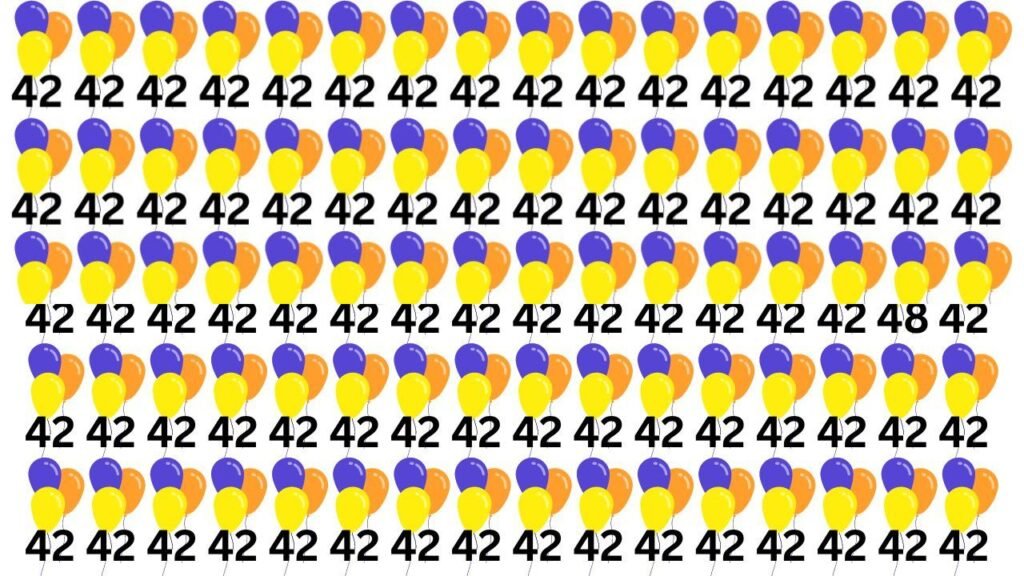 Optical Illusion: दिमाग के तेज हो तो 10 सेकंड में खोज के दिखाईये 42 अंक के आड़ में 48 अंक