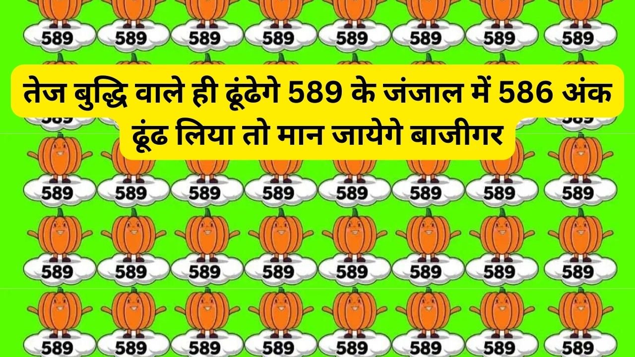 Optical Illusions: तेज बुद्धि वाले ही ढूंढेगे 589 के जंजाल में 586 अंक, ढूंढ लिया तो मान जायेगे बाजीगर