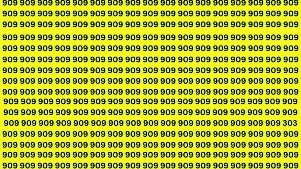 Optical illusion: तेज बुद्धि वाले भी नहीं खोज पाए 909 के भीड़ में 303, आपने खोज निकाला तो कहलाओगे सुपर स्मार्ट